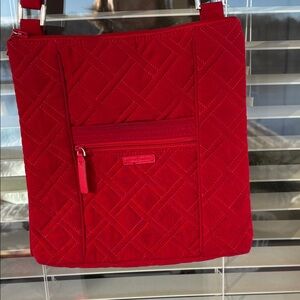 Vera Bradley Cardinal Red Quilted Crossbody Hipster Bag